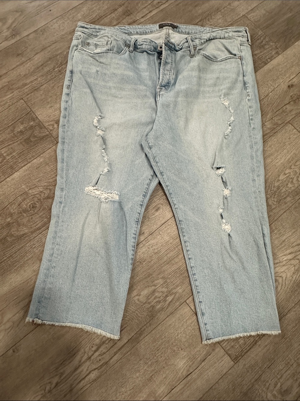 Torrid  Light Wash Distressed Ankle Jeans
